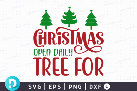 Christmas Open Daily Tree for SVG Design: Graphics & Crafts