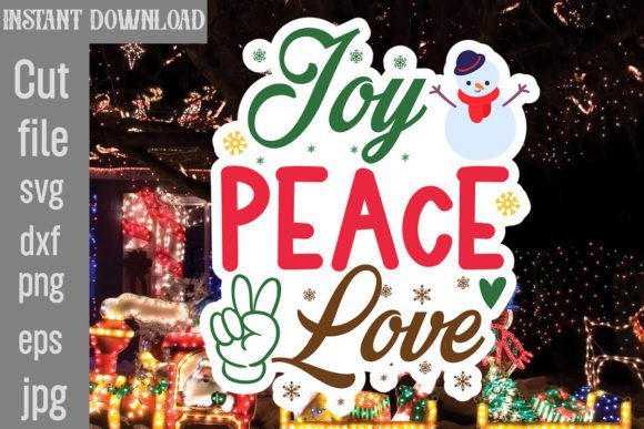 Joy Peace Love SVG Cut File: Graphics for Crafts & Local Branding