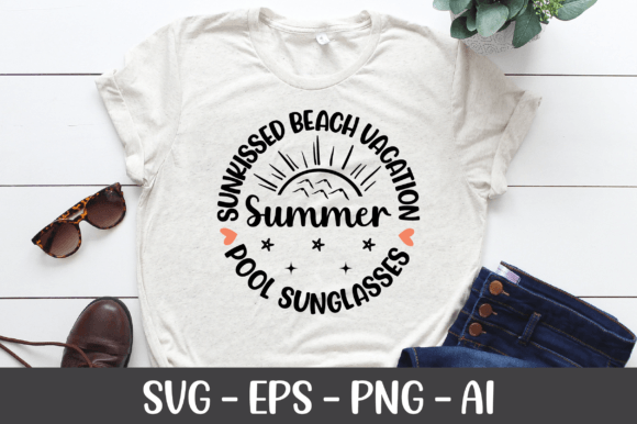 Sunkissed Beach Vacation Summer SVG: Graphics for Crafts & Branding