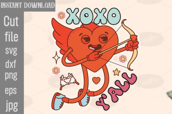 Xoxo Y All Retro PNG Sublimation: Graphics for Crafts